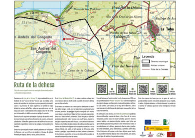 Señalizacion paneles informativos ruta-medioambiental La Dehesa, La Toba, Guadalajara